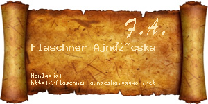 Flaschner Ajnácska névjegykártya