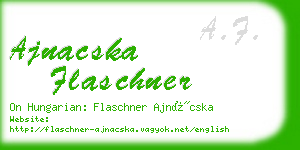 ajnacska flaschner business card